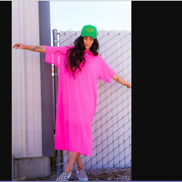 Dressed in LALA Dresses & Skirts - NWT Dressed in LALA Karma Oversized Mesh Dress + Slip